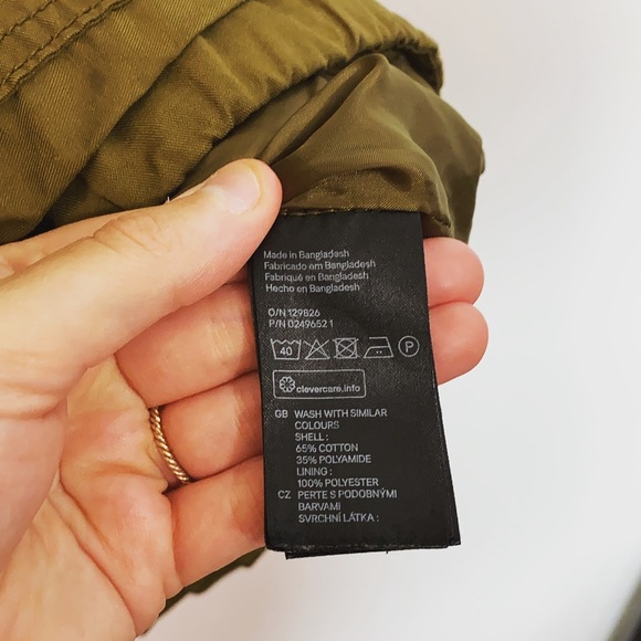 H&M olive green women’s anorak zip jacket ✨plus 14 - Picture 5 of 6
